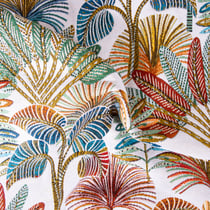Tissu Jacquard d'ameublement Mayorque sur fond Blanc