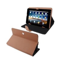 Housse Tablette Tactile Universelle 9' Mode Portrait Paysage Simili Cuir Marron YONIS