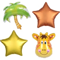 Kit 4 Ballons Aluminium Savane - Girafe