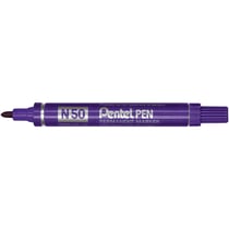 Lot de 12 marqueurs permanents PENTEL Pen N50 pointe conique 4,3 mm - Violet