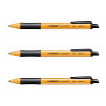 Lot de 3 Stylos bille STABILO - POINTBALL - Noir - Pointe bille - Tracé 0,5 mm