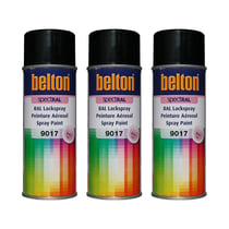 3 sprays de peinture Belton Spectral RAL9017 Noir signalisation 400ml