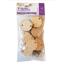 60 rondelles bois de rechange pour Calendrier des anniversaires