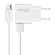 Chargeur Secteur + Câble Micro USB Smartphone 1A Inkax - Blanc