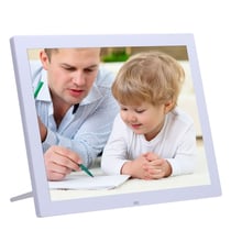 Cadre Numérique Photo Musique Vidéo HD LED USB Contrôle Distance 15 Pouces Blanc YONIS