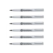 Lot de 6 marqueurs permanents CD/DVD PENTEL pointe ogive 0,9 mm - Noir
