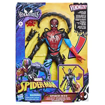 Figurine Spider-Man Métamorphose liquide de 28 cm avec accessoires, Marvel Spider-Man VenomVersus, jouets de super-héros pour enfant