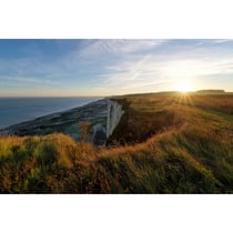 Tableau mural encadré sunset falaise Friville-Escarbotin 45x65 cm