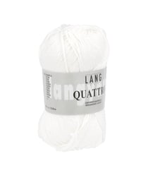 Fil à tricoter 100% coton QUATTRO - Lang Yarns 01 Blanc