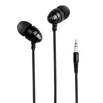 Écouteurs Smartphones Oreillettes Intra-Auriculaires Jack Nylon Noir YONIS
