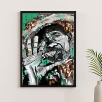 Poster d'art portrait cubain — Havana Verde — Décoration murale — Calbarracin — 70 x 50 cm