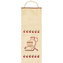 Sac à Pain Cerise et Farine 100% Coton Blanc Gansé