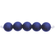 24 Perles rondes 10 mm - bleu foncé