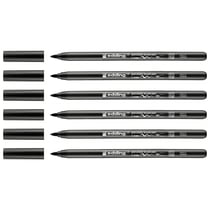 Lot de 6 feutres pointe pinceau EDDING Porcelaine 4200 - Noir - 1-4 mm