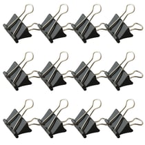 Pinces à documents - Double clip - 51mm - Ecartement 20mm - Noir - Boîte de 12
