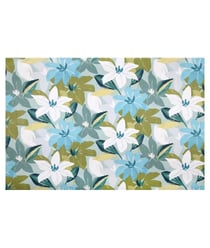 Tissu coton enduit fleurs printanières de 155 cm de largeur vaninableu vendu par 50 cm