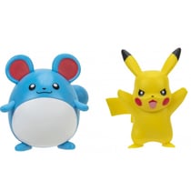 Coffret 2 pokemon battle figure pikachu + marill - pokemon - figurine action - bandai