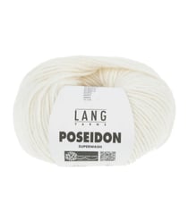 Pelote de laine Vierge Poseidon - Lang Yarns 02 Ecru