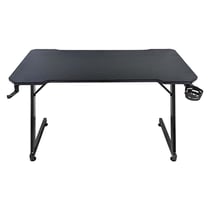 subsonic - Bureau gaming ergonomique finition carbone, bureau gamer avec tapis de souris intégral pour PC gaming