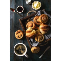 Tableau sur toile petit déjeuner 30x45 cm
