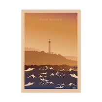Affiche 50x70 cm - Pays Basque - TuroMemoriesStudio