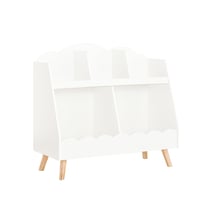 SoBuy KMB100-W Bibliothèque Enfant, Étagère à Livres, Étagère de Rangement pour Livres et Jouets, 5 Compartiments Ouverts