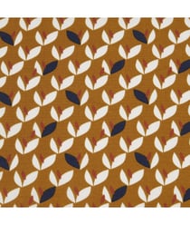 Tissu coton Vaya de 150 cm de largeur Ocre/bleu Foncï¿½ multicolore vendu par 50 cm