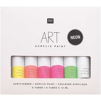 Peinture Art Acrylic Set Fluo - Rico Design - Jaune