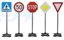 Set 5 panneaux de signalisation routiere 81 cm - jamara - securite routiere - jeu educatif plein air