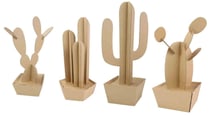 Maquette en carton à assembler Cactus 29 à 33 cm 4 pièces