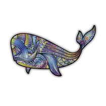 La Baleine Bleue - Puzzle en bois - Boite en carton