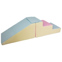 Lot de 2 grands blocs en mousse rose, bleu, jaune (pastel) - Velinda