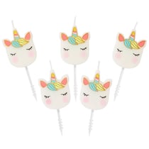 5 Bougies Licorne Pastel