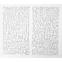 ALPHABET PAILLETTE ARGENT ADHESIF 300PCS 22