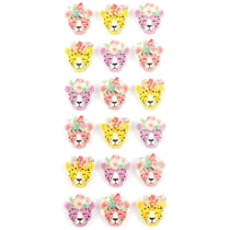 18 MINI STICKERS PANTHERE EPOXY GLITTER 20MM
