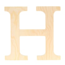 Lettre h - 19 cm - bois - Artemio