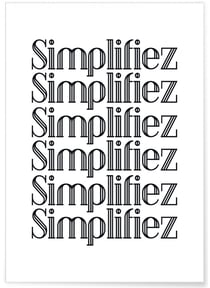 Affiche Simplifiez | A3 : 29,7x42cm