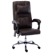 Chaise fauteuil siège de bureau informatique étude de massage similicuir brun 02_0024016