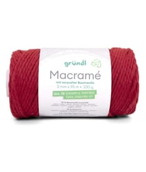 Bobine de corde MACRAME 330 GR - Gründl 7 Rouge
