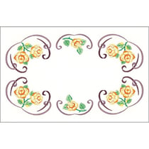 LUC - Napperon Ovale 30x40 cm 100% Coton Blanc Bordé Dentelle