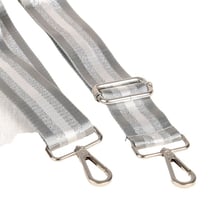 Bandoulière sangle bicolore 40x140cm gris/argent