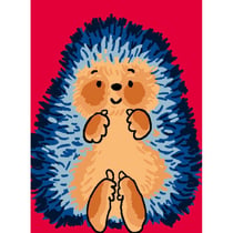 LUC - Kit Canevas Blanc Hérisson 20x25 cm 100% Coton