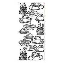 1 planche de stickers autocollants peel off doré GRENOUILLE 5413