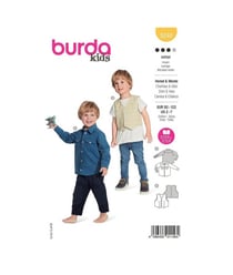 Patron Burda 9248 - Chemise classique et un gilet 2-7 ans taille n°FR 2-7 ANS