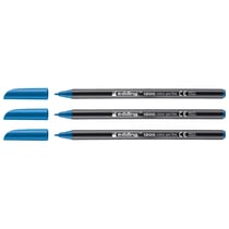 Lot de 3 feutres de coloriage pointe fine 1 mm - EDDING - Bleu clair - 1200