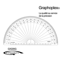 Graphoplex - Rapporteur 1/2 cercle grades Ø 20 cm