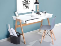 Bureau MDF Blanc SHESLAY - Beliani