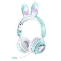 Casque Audio Bluetooth 5.0 Sans Fil Oreilles De Lapin Pour PC Couleur Menthe Vert YONIS