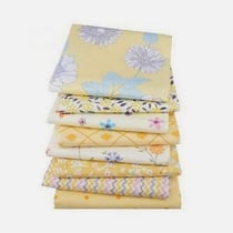 8 coupons tissu patchwork coton couture 40 x 50 cm TONS JAUNE 85008