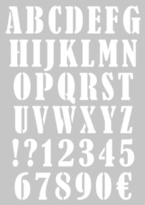 Pochoirs alphabet A3 - Artemio